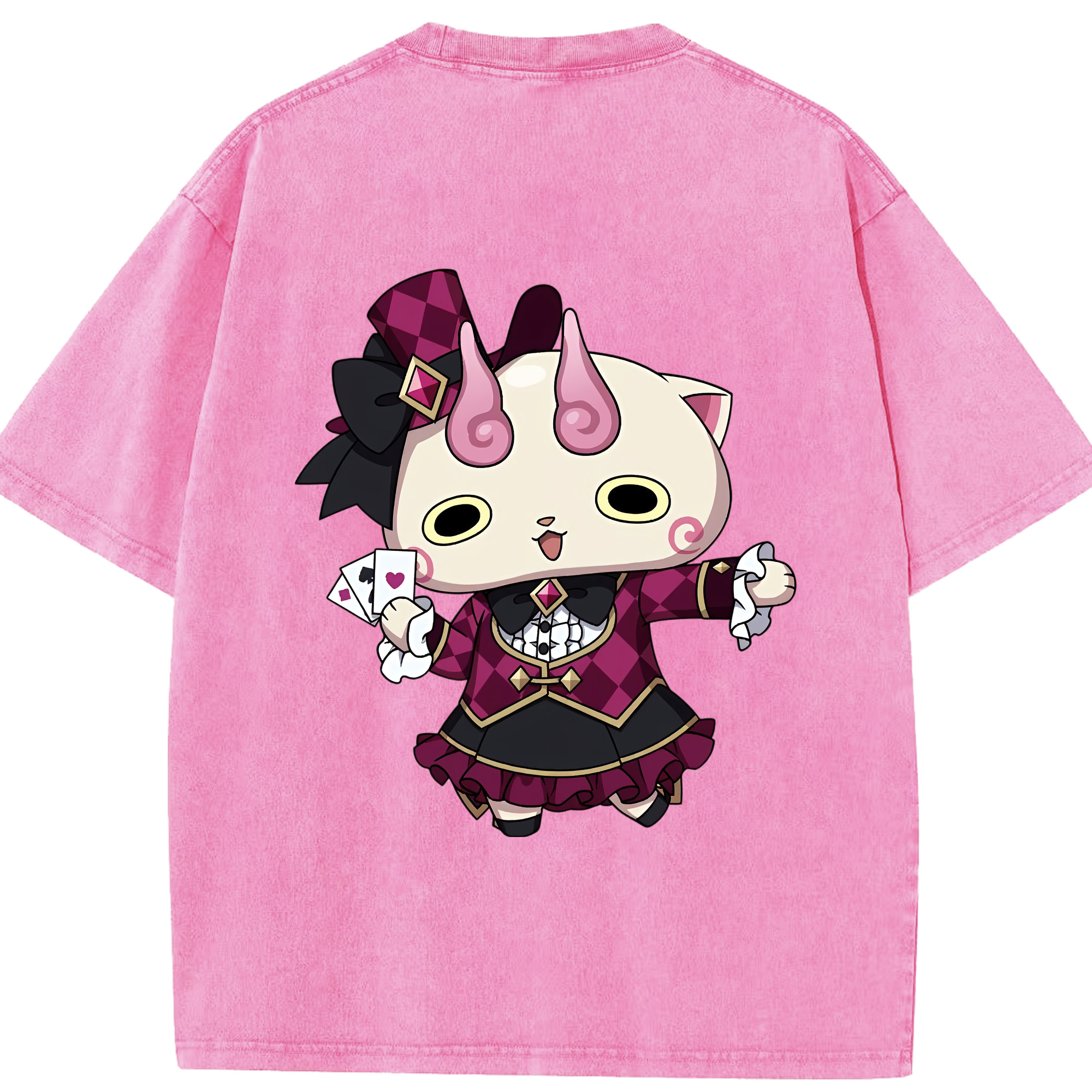 （画像用） 妖怪ウォッチ Yo-kai Watch 綿100% ヴィンテージ風 半袖Tシャツ（背面プリント）